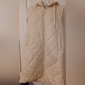 Women's Cream Quilted Jacket